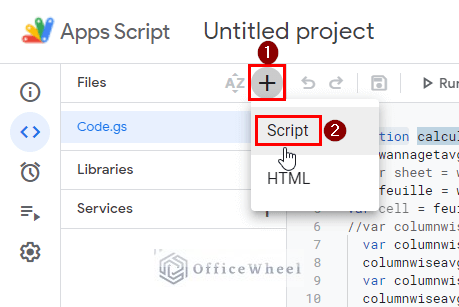 adding new script section to add code to jump to a specific sheet in Google Sheets